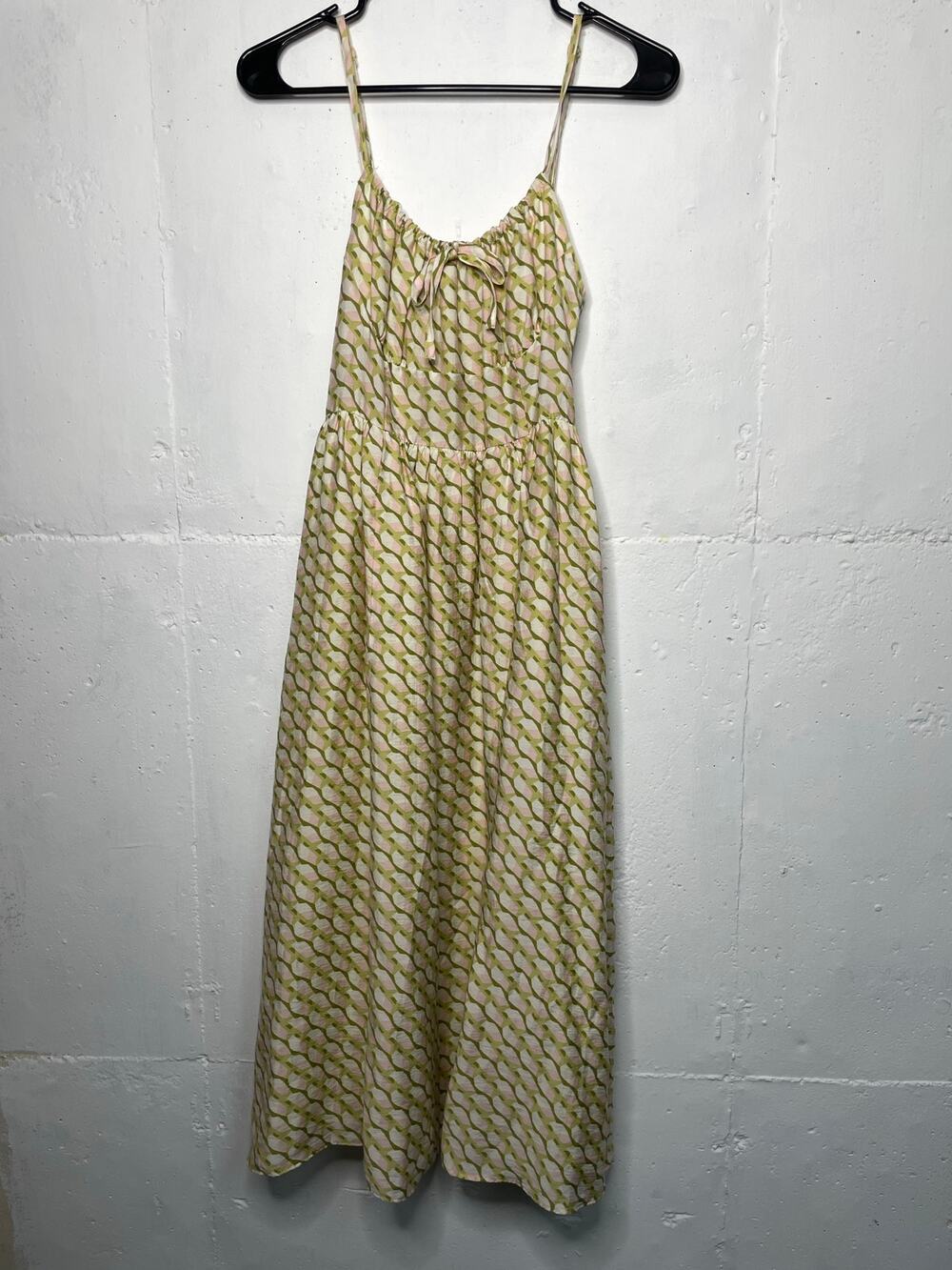 Ryegrass Womens Midi Dress Size Small Printed Green Pink